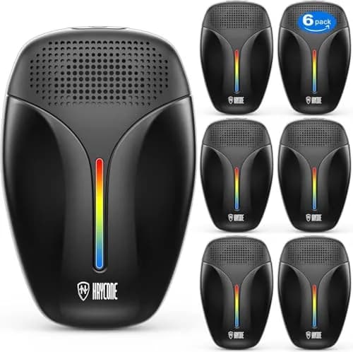 Haycone Ultrasonic Pest Repeller 6-Pack | Intelligent Frequency Conversion for Roaches, Mice, Bugs, Mosquitoes, Spiders, Ants thumbnail 1