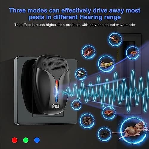 Haycone Ultrasonic Pest Repeller 6-Pack | Intelligent Frequency Conversion for Roaches, Mice, Bugs, Mosquitoes, Spiders, Ants thumbnail 3