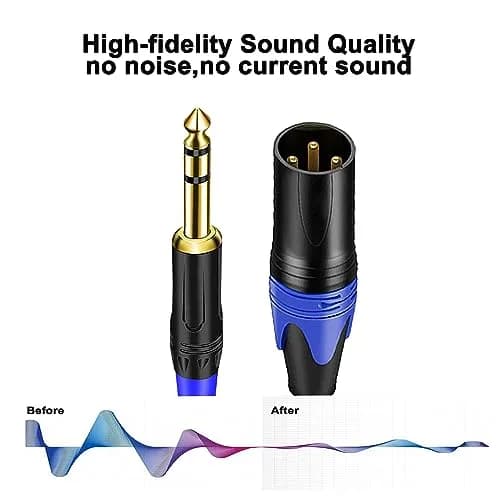 Seefeful 1/4 TRS to DualXLR Cable 6.35mm | Noise-Free Audio Signal (70-120 chars) thumbnail 5