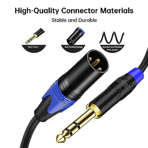 Seefeful 1/4 TRS to DualXLR Cable 6.35mm | Noise-Free Audio Signal (70-120 chars) thumbnail 2