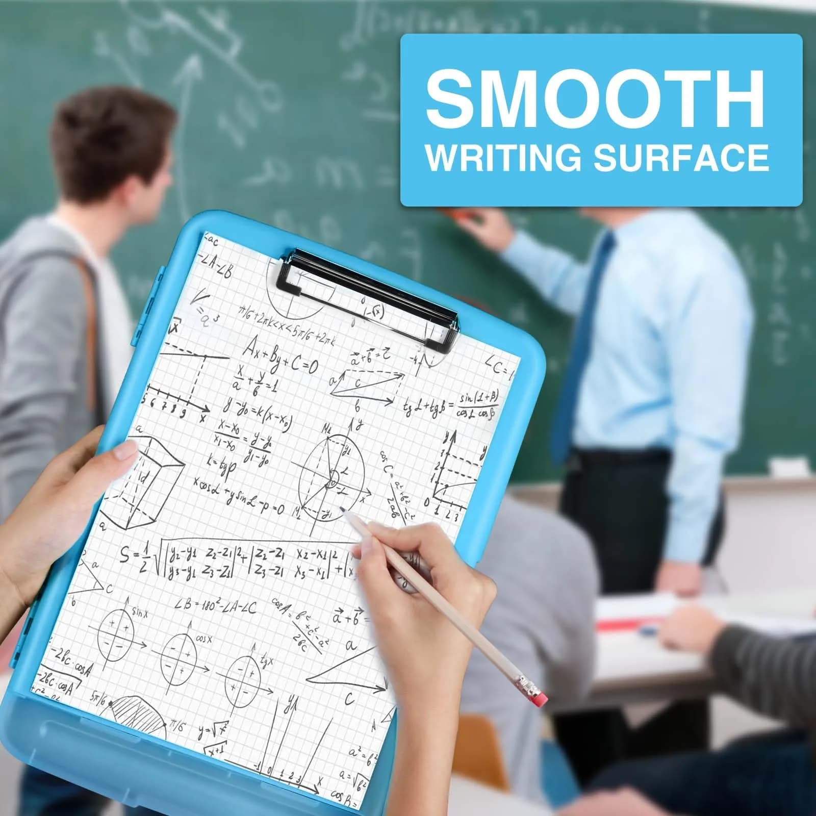 Sooez Storage Clipboard with Pen Holder 36.8 cm (14.5 in) | Holds 200+ Sheets & Pens - view 6