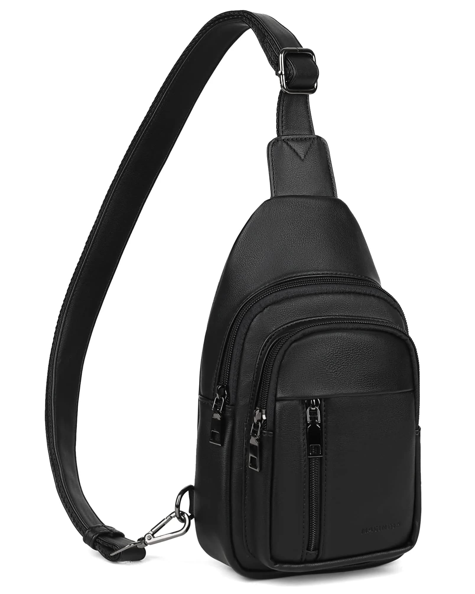MASINTOR Sling Bag for Women, Grey | Adjustable Faux Leather Crossbody & Fanny Pack