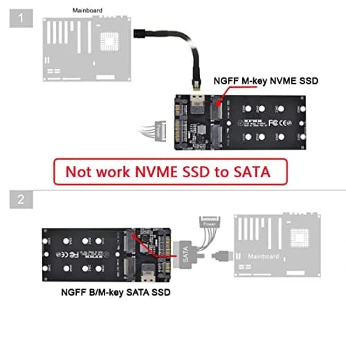 chenyang M.2 NVME PCIe SSD to SFF-8654 & NGFF SATA SSD to SATA Combo Adapter | PCIe 3.0 x4 thumbnail 2