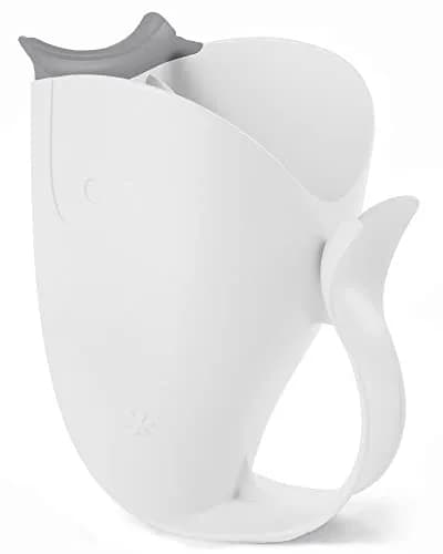 Skip Hop MOBY Tear-Free Bath Rinser Cup with Waterfall Spout, White (710 mL / 24 Fl Oz) | Gentle on Eyes & Ears thumbnail 4