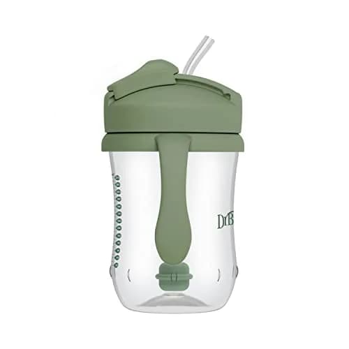 Dr. Brown's Milestones Baby's First Straw Cup, Olive Green, 270ml (9 oz) | Spill-Proof & BPA-Free thumbnail 8