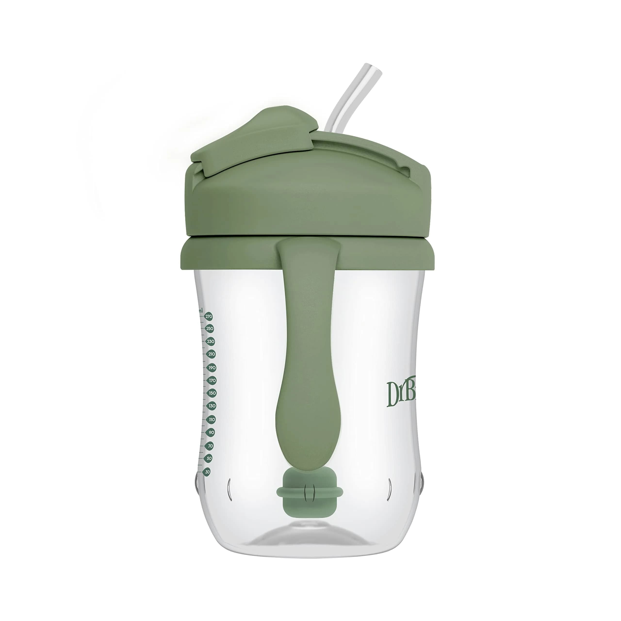 Dr. Brown's Milestones Baby's First Straw Cup, Olive Green, 270ml (9 oz) | Spill-Proof & BPA-Free - view 8