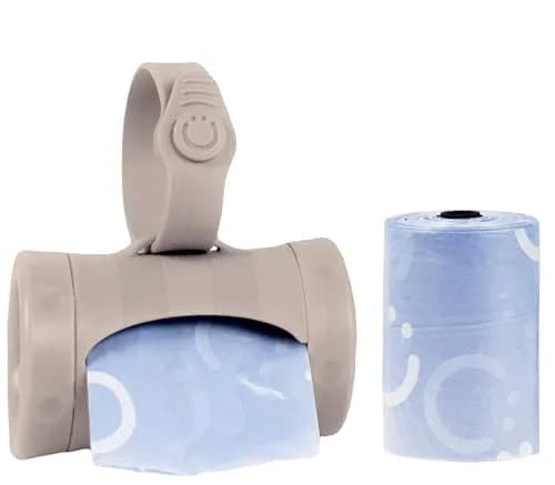 Ubbi Retractable Diaper Bag Dispenser with Silicone Strap & Lavender Bags | Taupe, 1 Count (Pack of 1) thumbnail 1