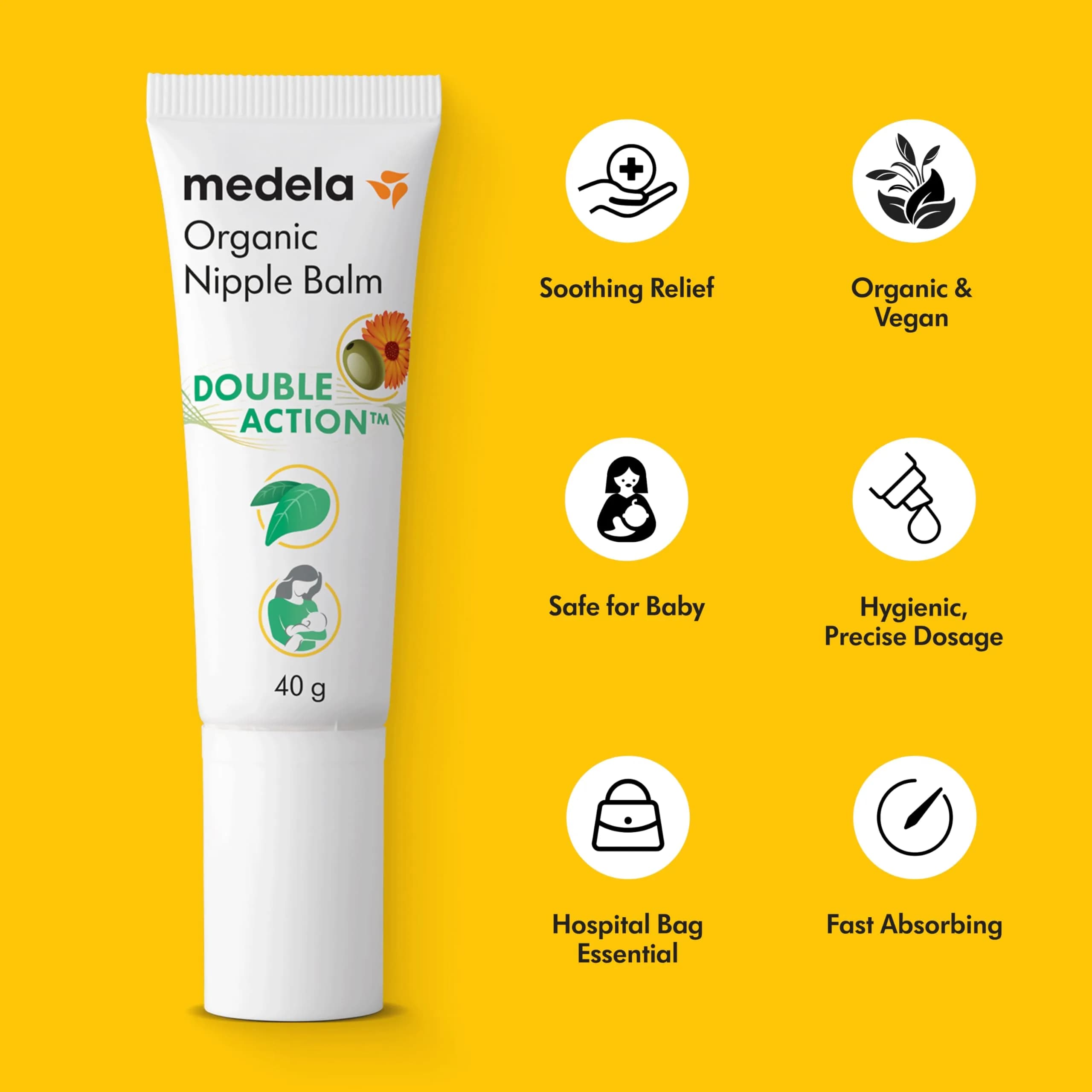 Medela Organic Nipple Balm for Breastfeeding Mothers, 1.4 Ounce (1 Pack) | USDA Organic & Vegan Formula - view 3