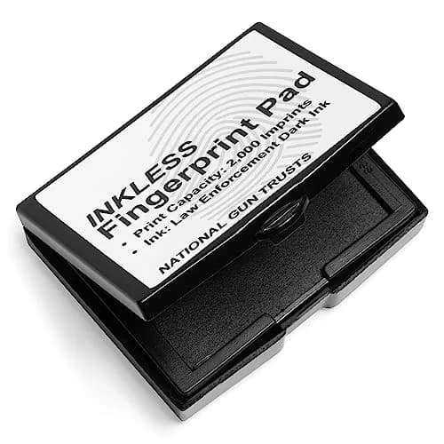 NATIONAL GUN TRUSTS Fingerprint Ink Pad - Made in USA - Black Ink, 2.16" Wide | Permanent, Inkless, Law Enforcement thumbnail 4