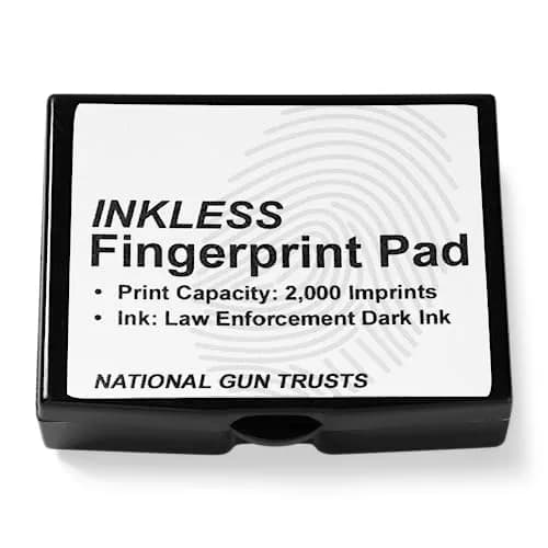 NATIONAL GUN TRUSTS Fingerprint Ink Pad - Made in USA - Black Ink, 2.16" Wide | Permanent, Inkless, Law Enforcement thumbnail 2