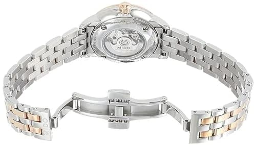 MIDO Women's Automatic Watch - Silver Dial, 30mm Case, Rose Gold PVD Coating | Swiss Precision thumbnail 3