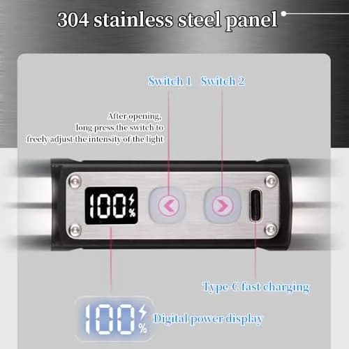 YZYOE 6-LED Rechargeable Gemstone Flashlight 14cm (5.5in) | Jade Appraisal & Diamond Detector Lamp thumbnail 4