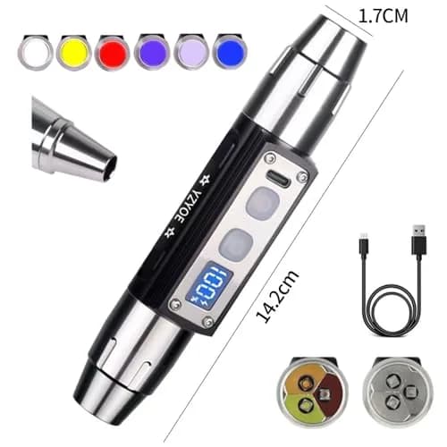 YZYOE 6-LED Rechargeable Gemstone Flashlight 14cm (5.5in) | Jade Appraisal & Diamond Detector Lamp thumbnail 6