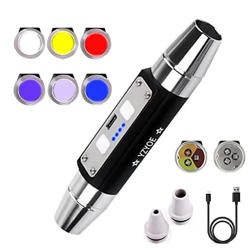 YZYOE 6-LED Rechargeable Gemstone Flashlight 14cm (5.5in) | Jade Appraisal & Diamond Detector Lamp thumbnail 1