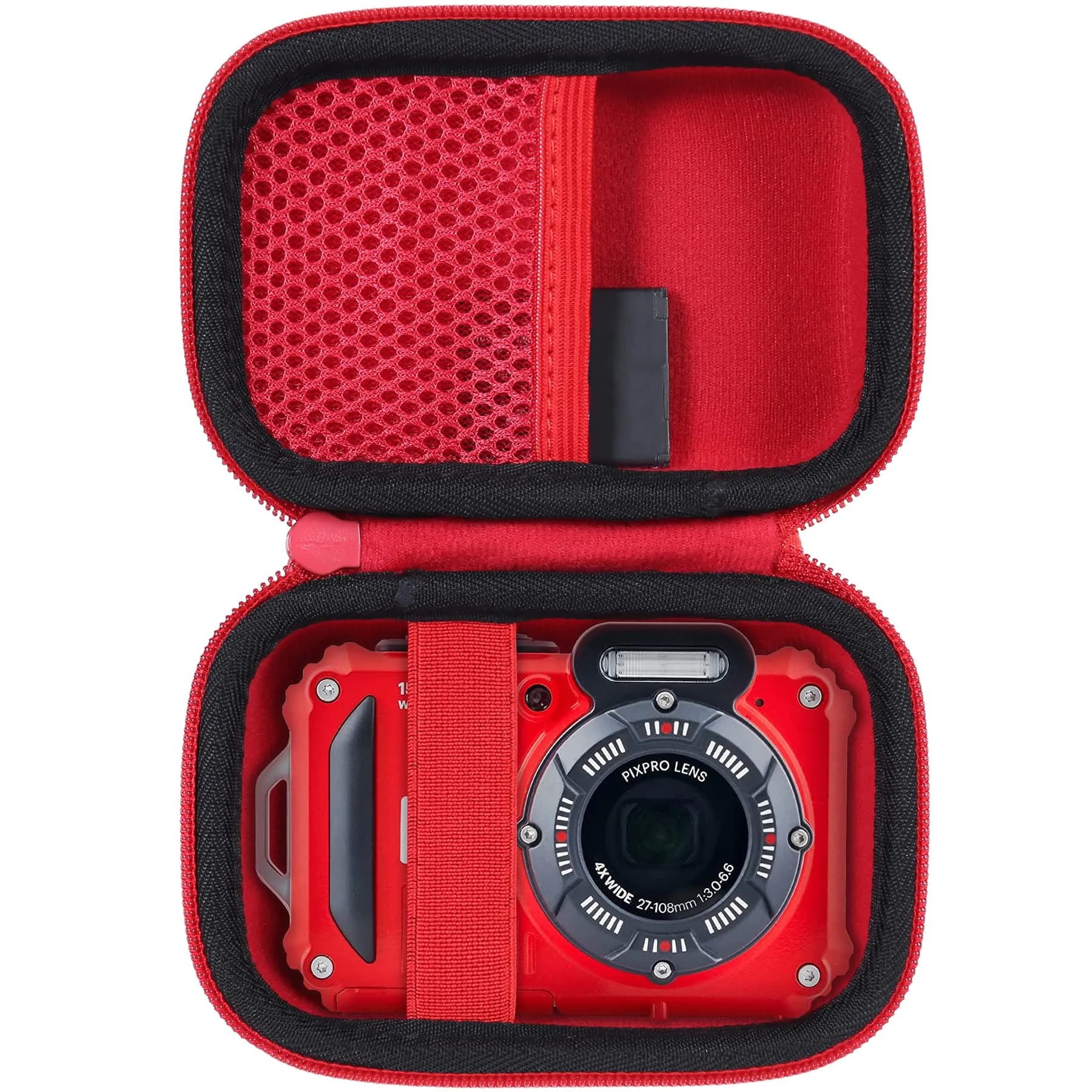 Aenllosi Hard Case for Kodak PIXPRO WPZ2 Rugged Digital Camera, Red | Water-Resistant EVA Shell & Fluffy Lining — Red