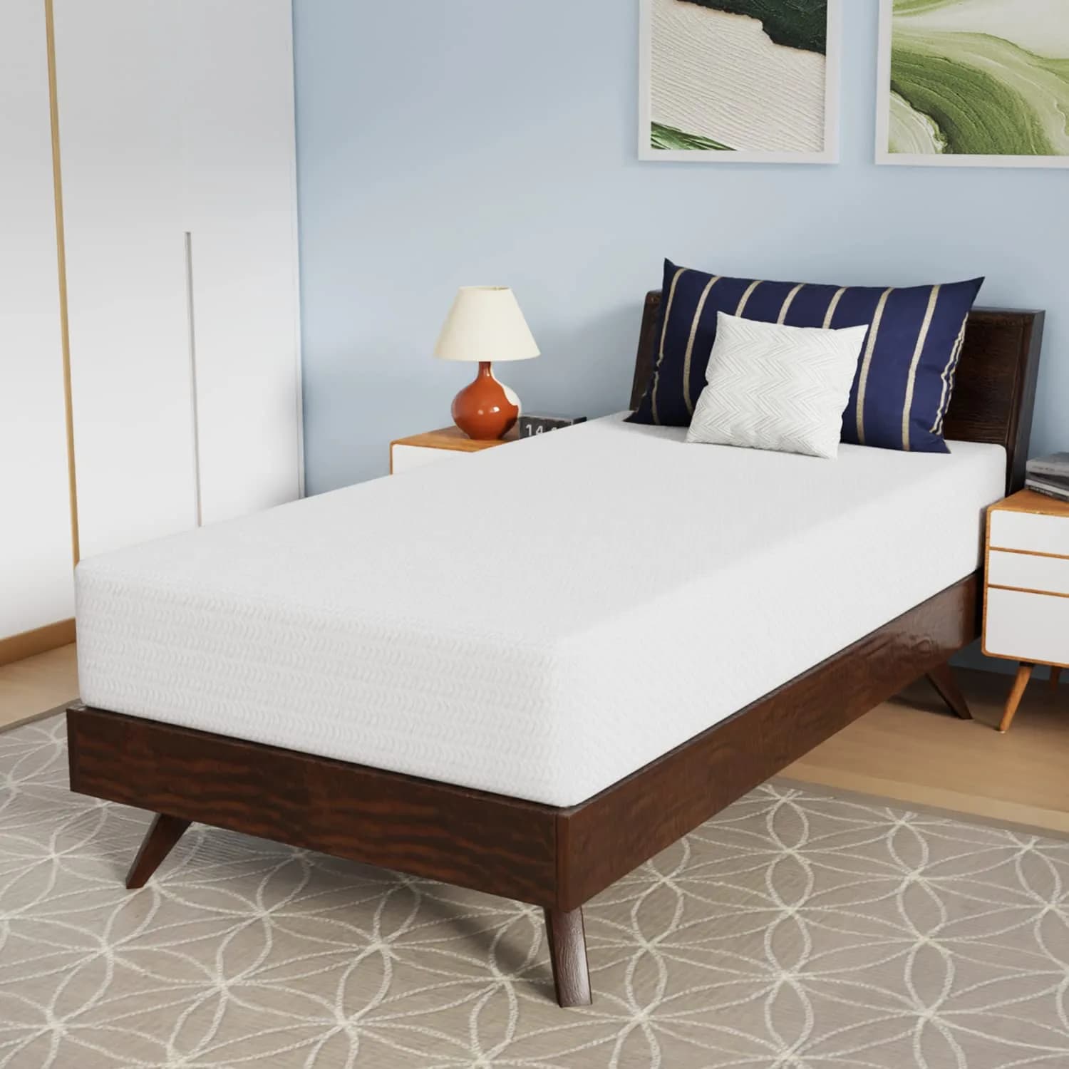 PayLessHere 10 Inch Bamboo Charcoal Gel Memory Foam Mattress | CertiPUR-US Certified Twin — Twin