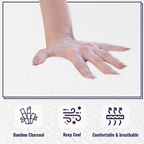 PayLessHere 10 Inch Bamboo Charcoal Gel Memory Foam Mattress | CertiPUR-US Certified Twin thumbnail 5