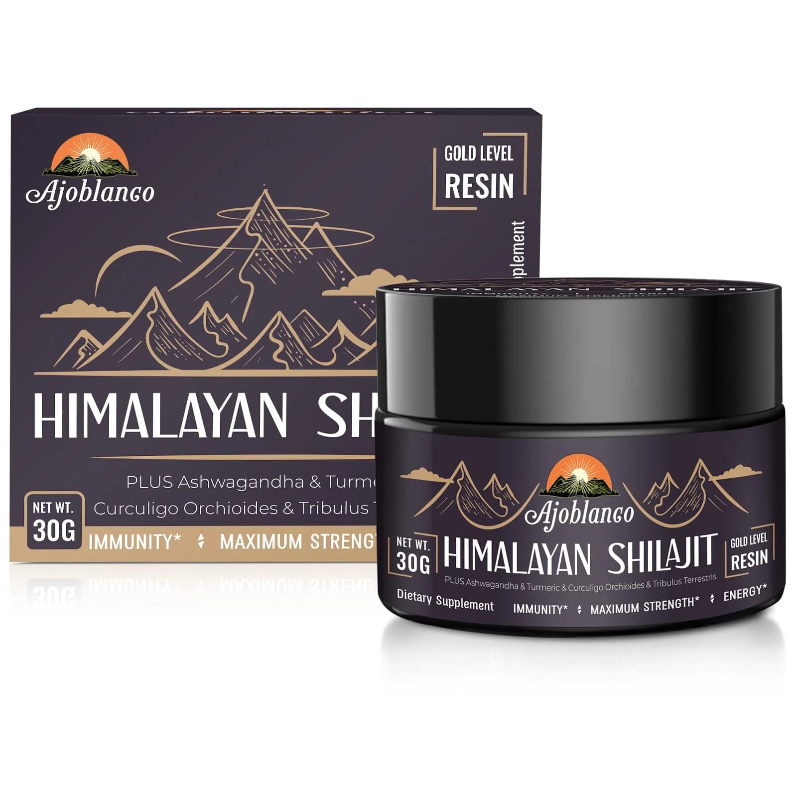 Ajoblanco 600mg Himalayan Shilajit Resin | Organic Ayurvedic Energy & Immunity Support (120 chars) thumbnail 7