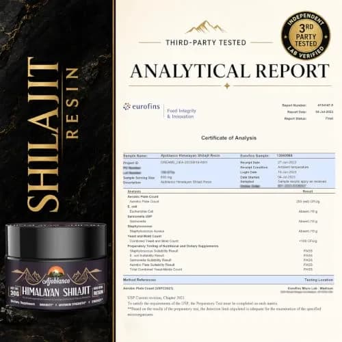 Ajoblanco 600mg Himalayan Shilajit Resin | Organic Ayurvedic Energy & Immunity Support thumbnail 8