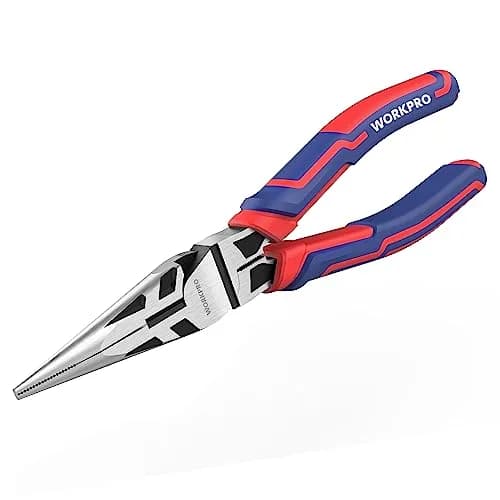 WORKPRO Premium 6” Needle Nose Pliers | Heavy-Duty CRV Steel, Soft Grip, Wire Cutter (6 inch, 15.24cm) thumbnail 6