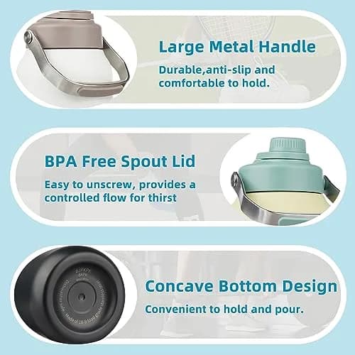 BJPKPK 64oz Insulated Water Bottle | Double Wall Stainless Steel, Leakproof, BPA-Free, 24H Cold/12H Hot thumbnail 4