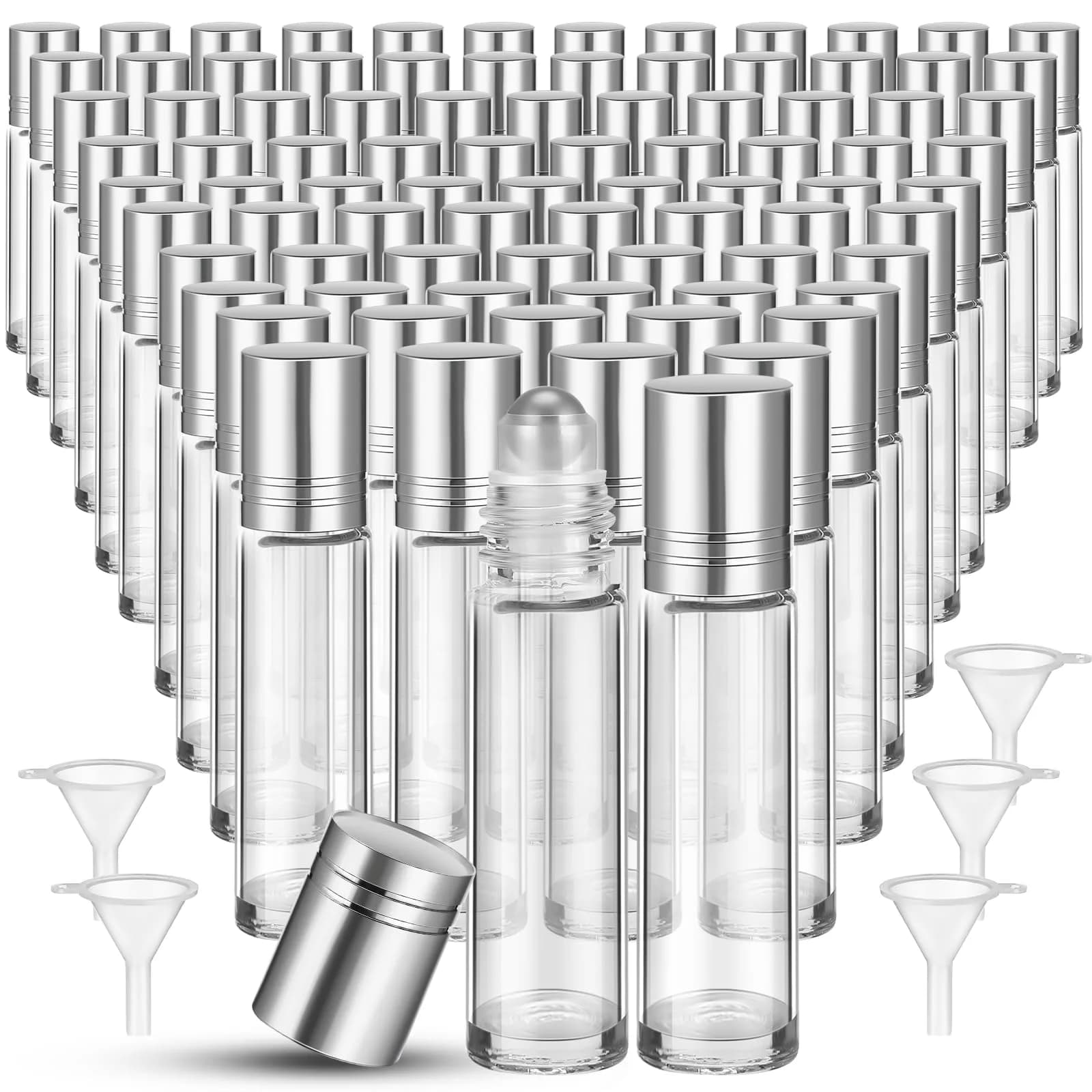 Sumind 150 Pcs Glass Essential Oil Roller Bottles 10 ml | Leakproof, Reusable, Travel Friendly