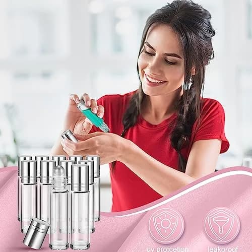 Sumind 150 Pcs Glass Essential Oil Roller Bottles 10 ml | Leakproof, Reusable, Travel Friendly thumbnail 4