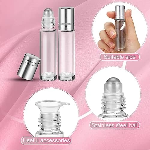 Sumind 150 Pcs Glass Essential Oil Roller Bottles 10 ml | Leakproof, Reusable, Travel Friendly thumbnail 3