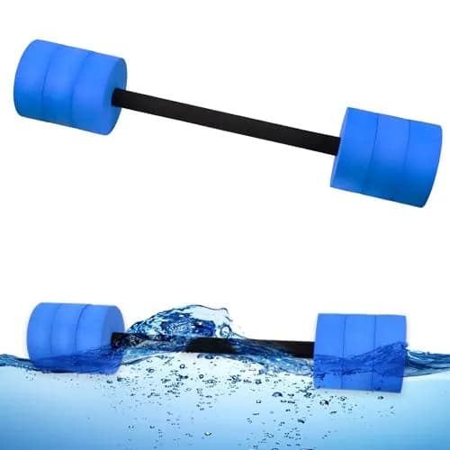 Hikeen Aquatic Exercise Dumbbells Blue Long Barbell | Water Aerobics Pool Resistance thumbnail 1
