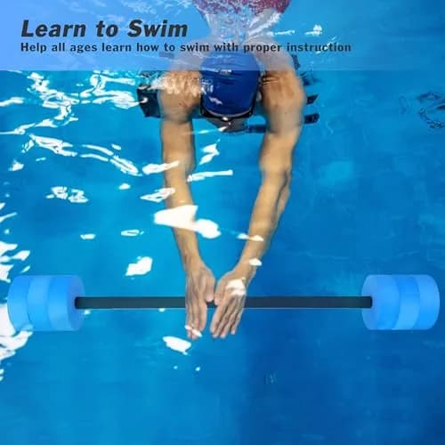 Hikeen Aquatic Exercise Dumbbells Blue Long Barbell | Water Aerobics Pool Resistance thumbnail 3