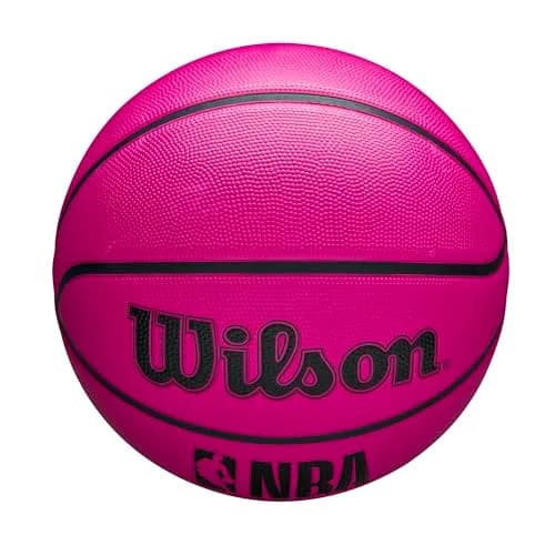 Wilson NBA DRV Outdoor Basketball Size 7 | Official NBA Pink 29.5" with Pump thumbnail 5