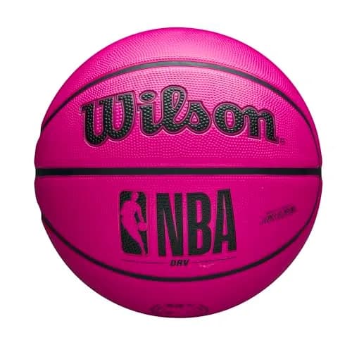 Wilson NBA DRV Outdoor Basketball Size 7 | Official NBA Pink 29.5" with Pump thumbnail 7