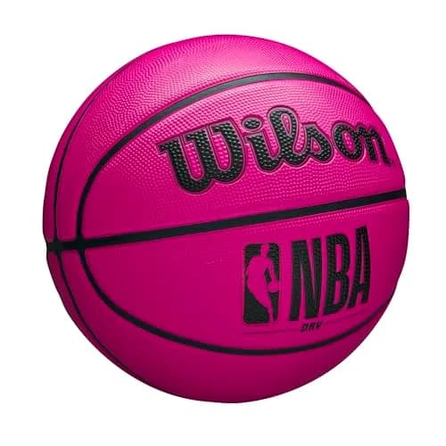 Wilson NBA DRV Outdoor Basketball Size 7 | Official NBA Pink 29.5" with Pump thumbnail 2