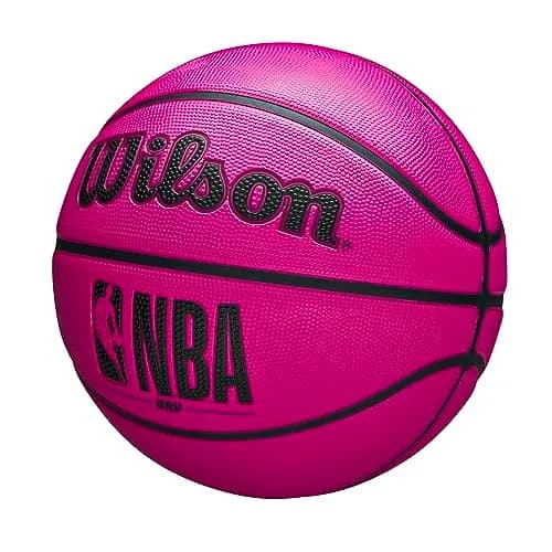 Wilson NBA DRV Outdoor Basketball Size 7 | Official NBA Pink 29.5" with Pump thumbnail 3