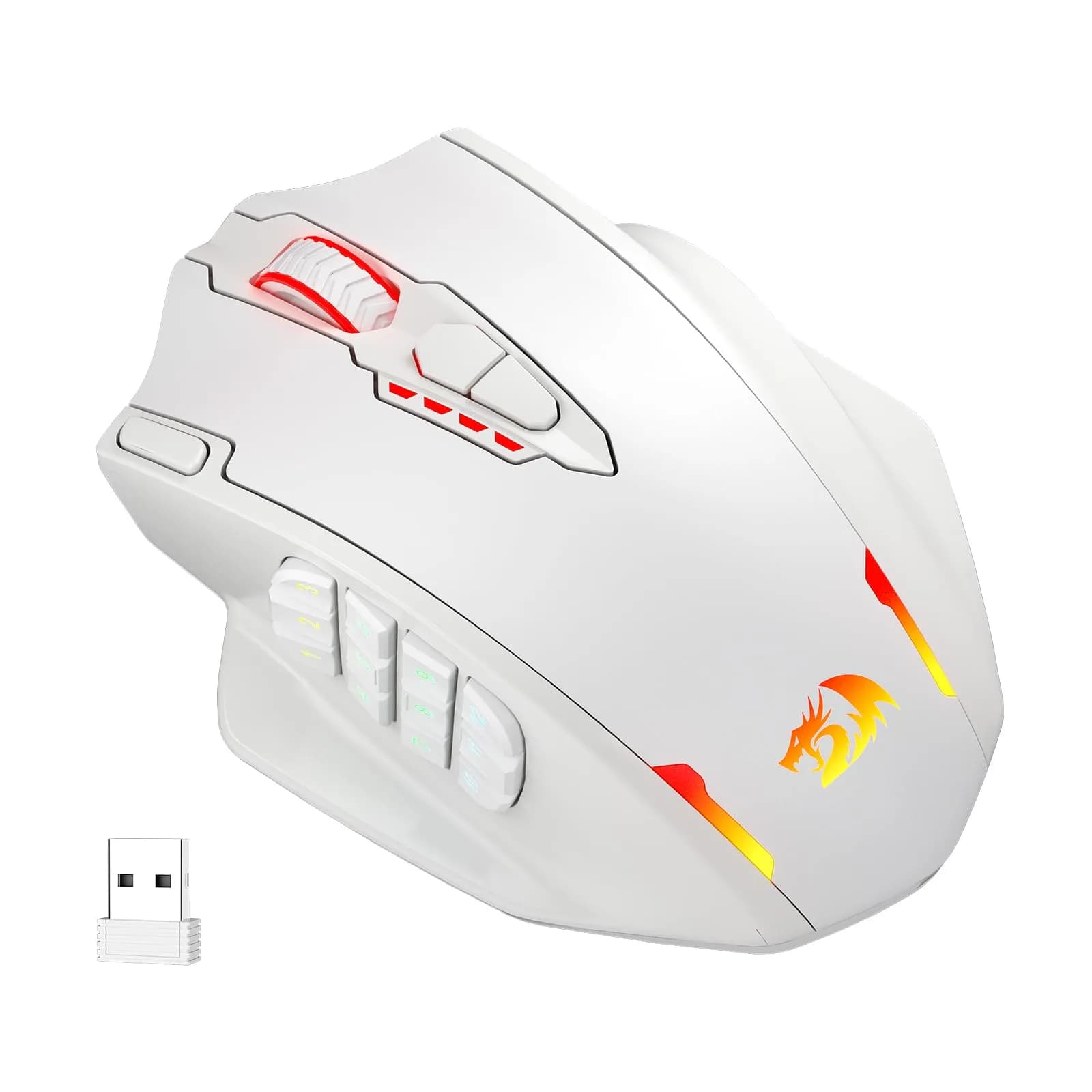 Redragon M913 Impact Elite Wireless RGB MMO Gaming Mouse 16000 DPI | Pixart 3335 Optical Sensor