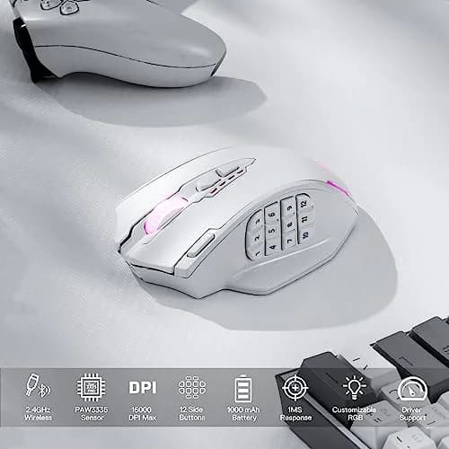 Redragon M913 Impact Elite Wireless RGB MMO Gaming Mouse 16000 DPI | Pixart 3335 Optical Sensor thumbnail 2