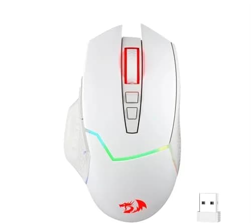 Redragon M690 PRO Wireless Gaming Mouse 8000 DPI White | Ergonomic PC/Mac Gamer Mouse thumbnail 1