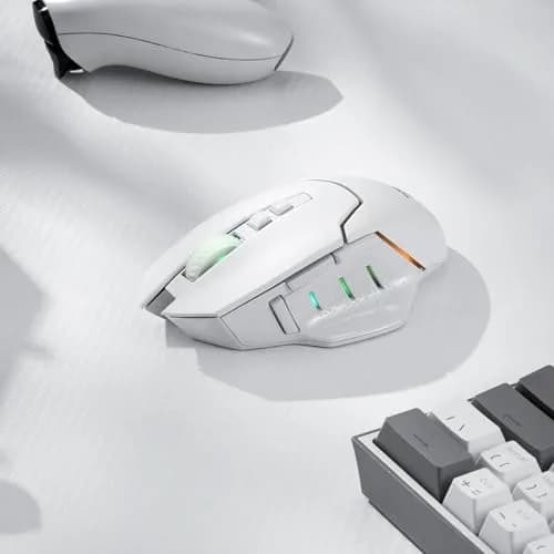 Redragon M690 PRO Wireless Gaming Mouse 8000 DPI White | Ergonomic PC/Mac Gamer Mouse thumbnail 2