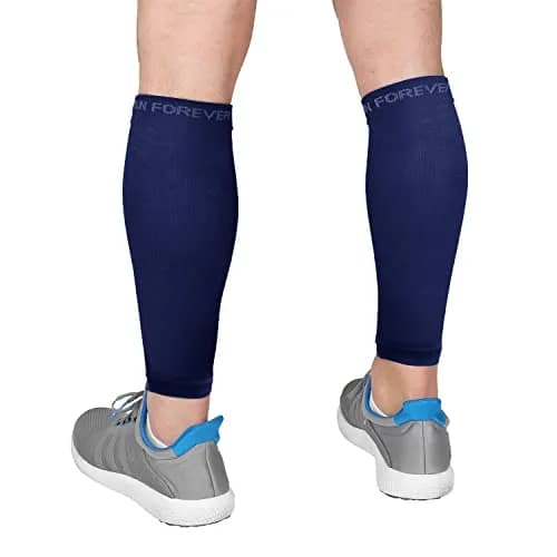 Run Forever Calf Compression Sleeves Navy 2XL | Graduated 20-30 mmHg Compression for Pain Relief & Recovery thumbnail 1