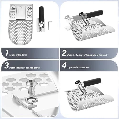 GADFISH Heavy Duty Sand Scoop for Metal Detecting | 790g (1.74 lb) Stainless Steel Sifting Tool thumbnail 5