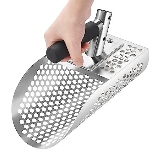 GADFISH Heavy Duty Sand Scoop for Metal Detecting | 790g (1.74 lb) Stainless Steel Sifting Tool thumbnail 1