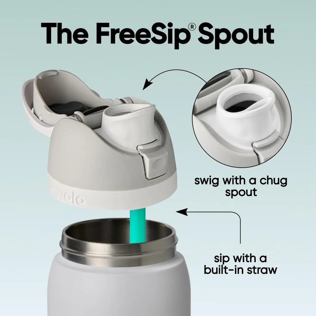 Owala FreeSip Insulated Water Bottle 32 oz (946 ml) Foggy Tide | Keeps Drinks Cold 24 Hours - view 2