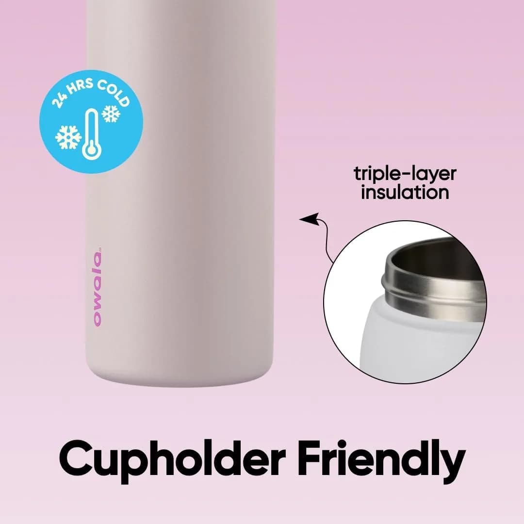Owala FreeSip Insulated Water Bottle 32 oz (946ml) Dreamy Field | Sip or Swig Dual-Use - view 4