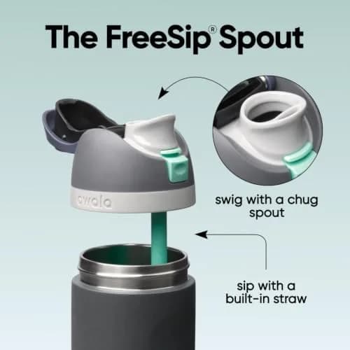Owala FreeSip Insulated Water Bottle 591ml (24 oz) | Keeps Drinks Cold 24 Hours thumbnail 2