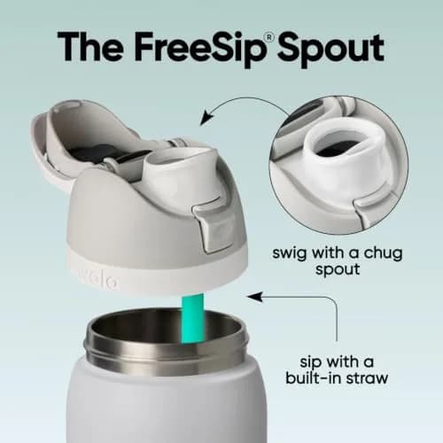 Owala FreeSip Insulated Stainless Steel Water Bottle 40 oz Foggy Tide | Keeps Cold 24 Hours thumbnail 2
