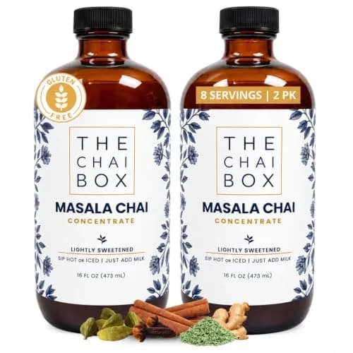 The Chai Box Sweetened Chai Concentrate 16 oz | Vegan & Gluten Free | Small Batch Indian-Inspired Flavour thumbnail 1