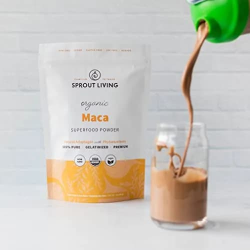 Sprout Living Organic Gelatinized Maca Root Powder | Adaptogen for Energy & Balance (70-120 chars) thumbnail 5