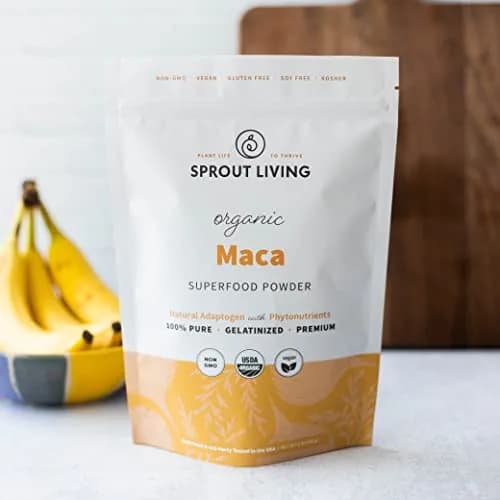 Sprout Living Organic Gelatinized Maca Root Powder | Adaptogen for Energy & Balance (70-120 chars) thumbnail 2