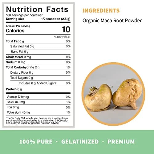 Sprout Living Organic Gelatinized Maca Root Powder | Adaptogen for Energy & Balance (70-120 chars) thumbnail 3