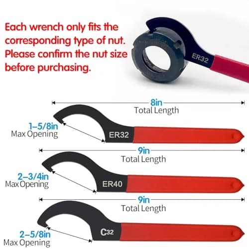 Mdvora 6pcs Coilover Spanner Wrench Set, C-Shape Shock Hook Wrench Tools | Durable Alloy Steel & Rubber Handle thumbnail 3
